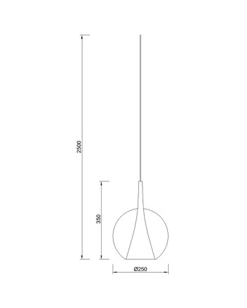 ELSA * COLGANTE CRISTAL BOLA - E27 - BRONCE + OPAL ( SIN BASE)